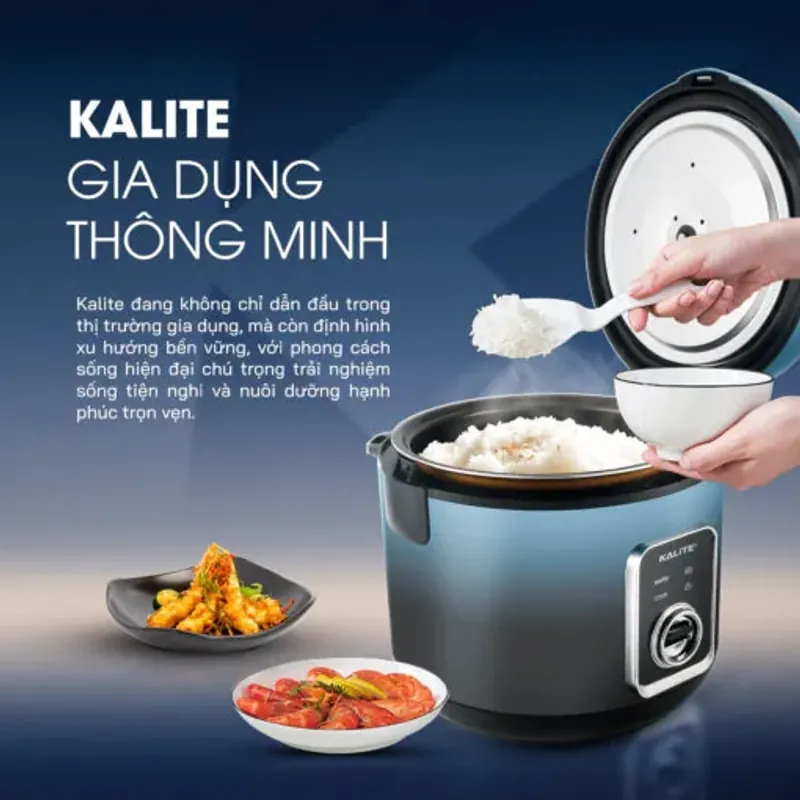 Nồi cơm điện Kalite KRC6012 chính hãng chống dính Ceramic cao cấp, mới 100% 572890