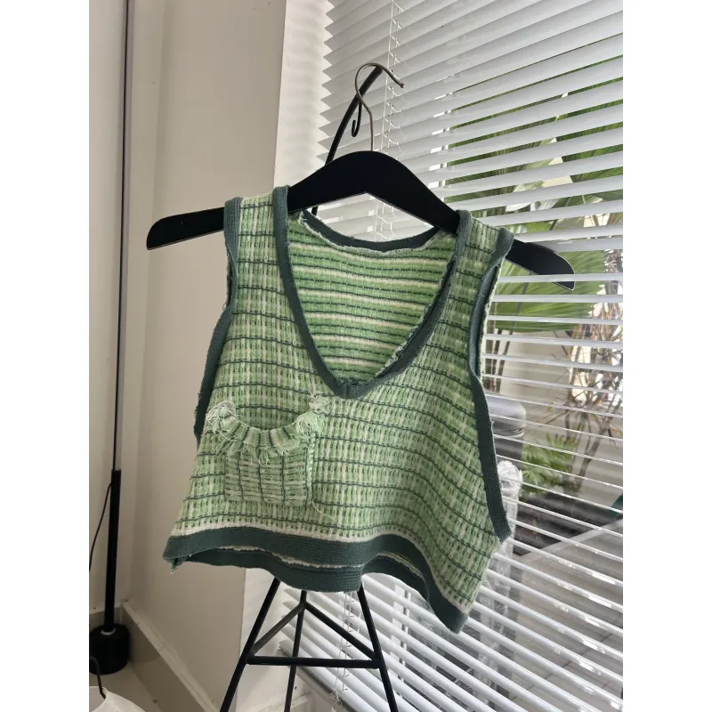 Áo ba lỗ kiểu vải tweed  1019472