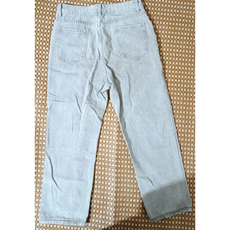 [TẶNG] Quần Jeans nữ ống rộng size L màu xám 547242