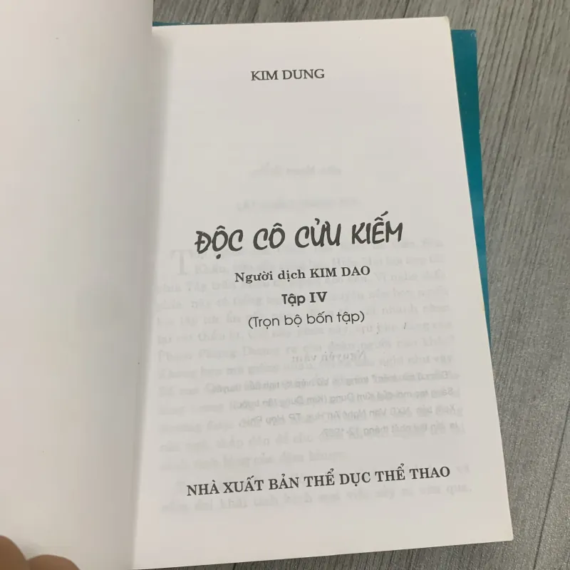 Độc cô cửu kiếm - kim dung. Bộ 4 cuốn. 2a4 1009538