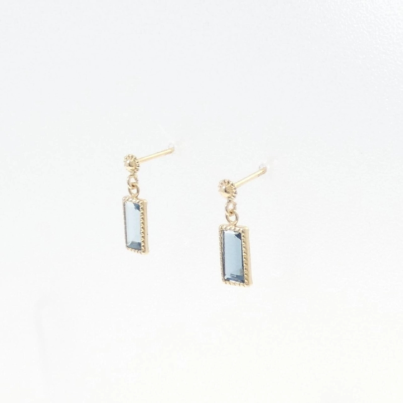 K10YG Blue Topaz Earrings - Hàng hiệu Authentic 864947
