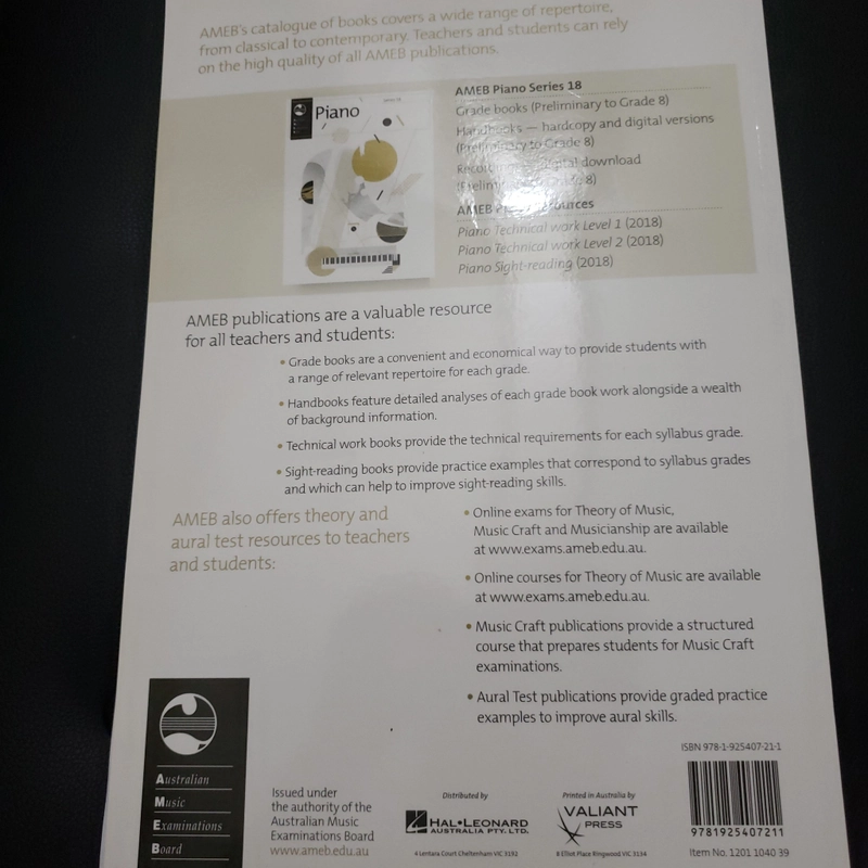 AMEB Piano Handbook level 1 496719