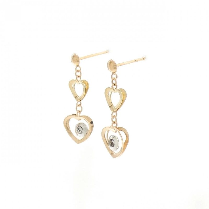 K18 Ba màu Heart Bông tai - Hàng hiệu Authentic 876682