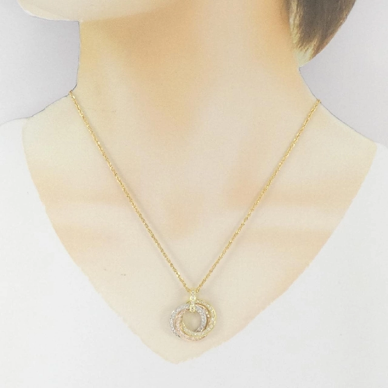 K18YG/PT900/K18PG Dây chuyền kim cương 1.05CT - Hàng hiệu Authentic 858912