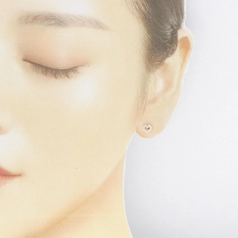 K18YG Bông tai kim cương hình trái tim 0.20CT - Hàng hiệu Chính hãng 869246