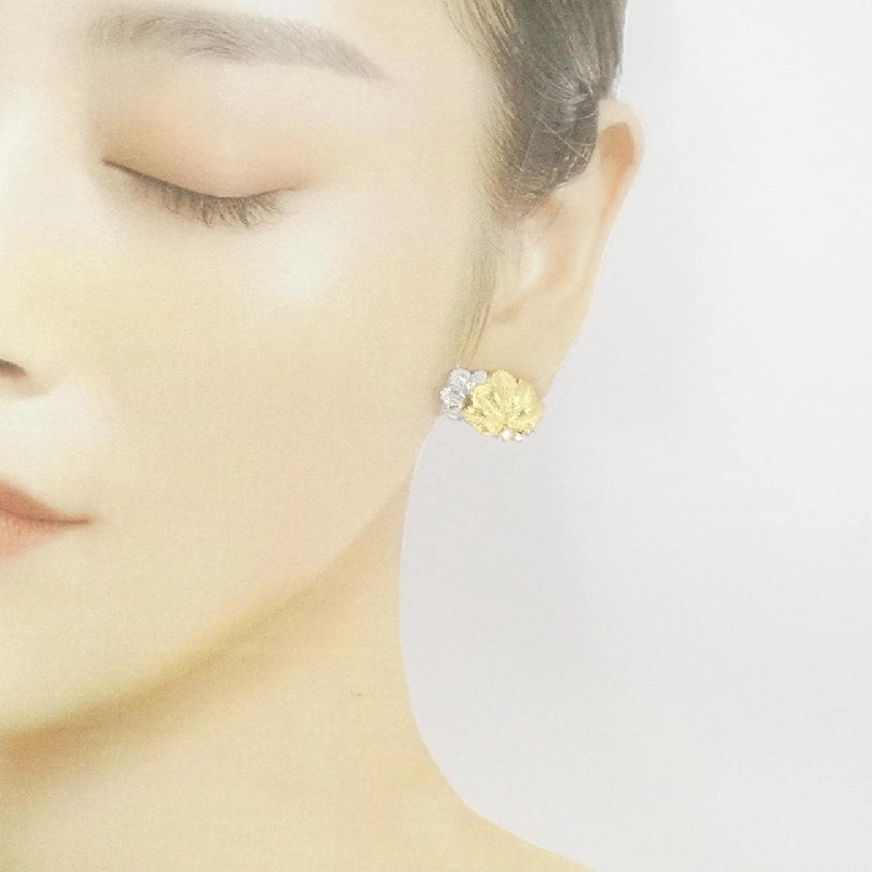 K18YG/PT900 Bông tai kim cương 0.08CT - Hàng hiệu Chính hãng 872174