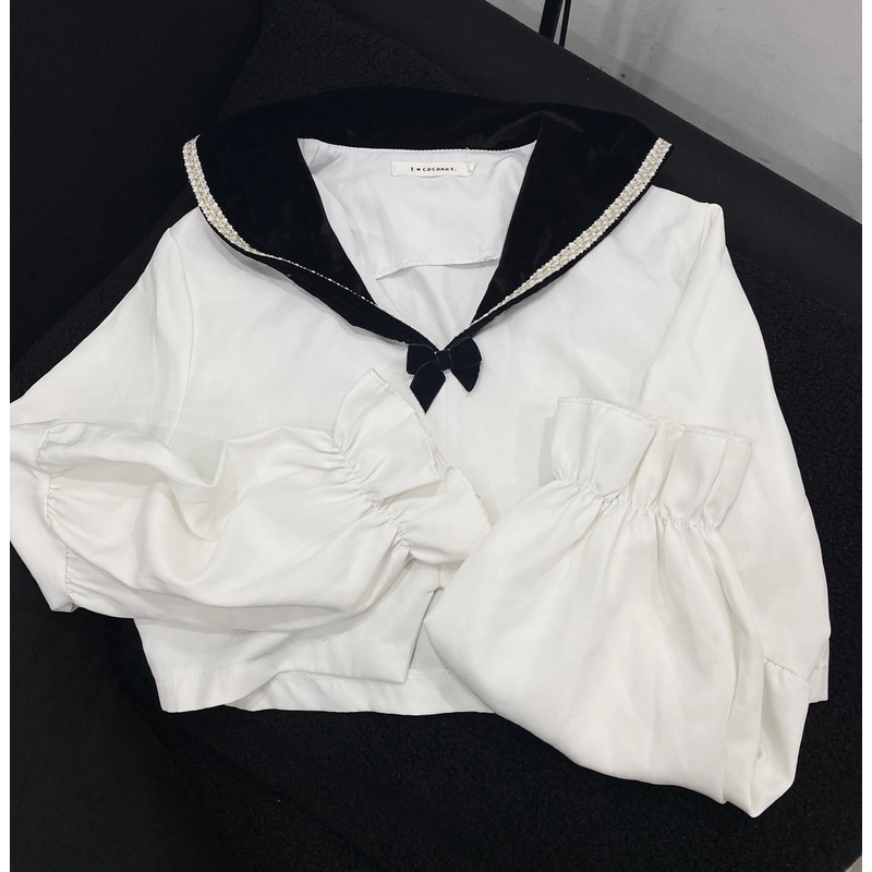 Áo sơmi croptop thủy thủ 549066