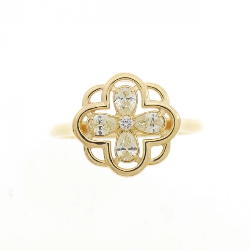 【Sản phẩm mới】Nhẫn kim cương K18YG hình hoa 0.23CT 669275