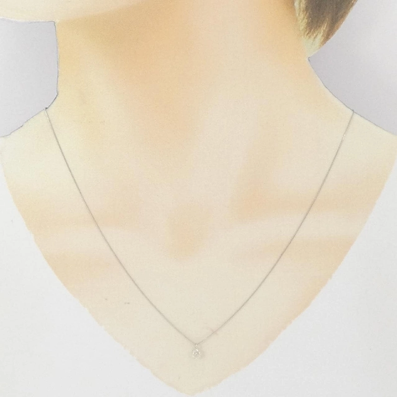 K18WG Solitaire Dây chuyền kim cương 0.20CT - Hàng hiệu Chính hãng 856839