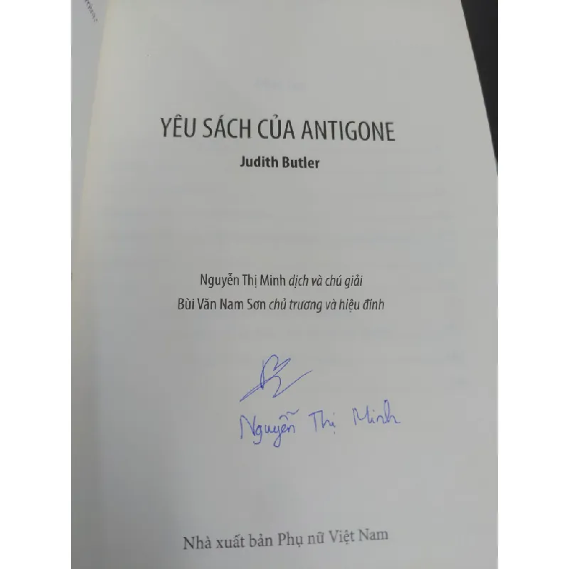 Yêu sách của Antigone - Judith Butler (có chữ ký dịch giả) 673821