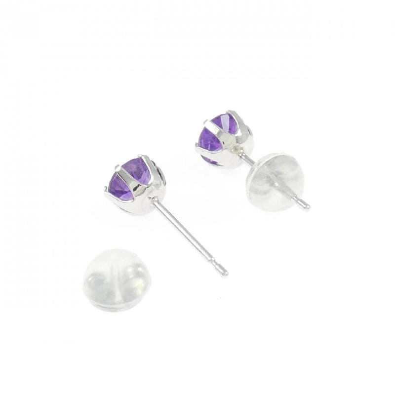 K18WG Amethyst Earrings - Hàng hiệu Authentic 867467