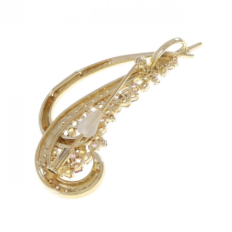 K18YG Sapphire Brooch 1.60CT - Hàng hiệu Authentic 872090