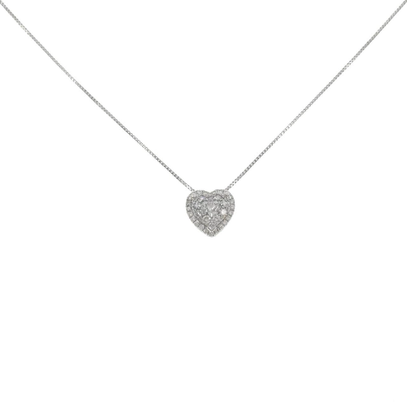 K18WG Dây chuyền kim cương hình trái tim 0.36CT - Hàng hiệu Chính hãng 859118