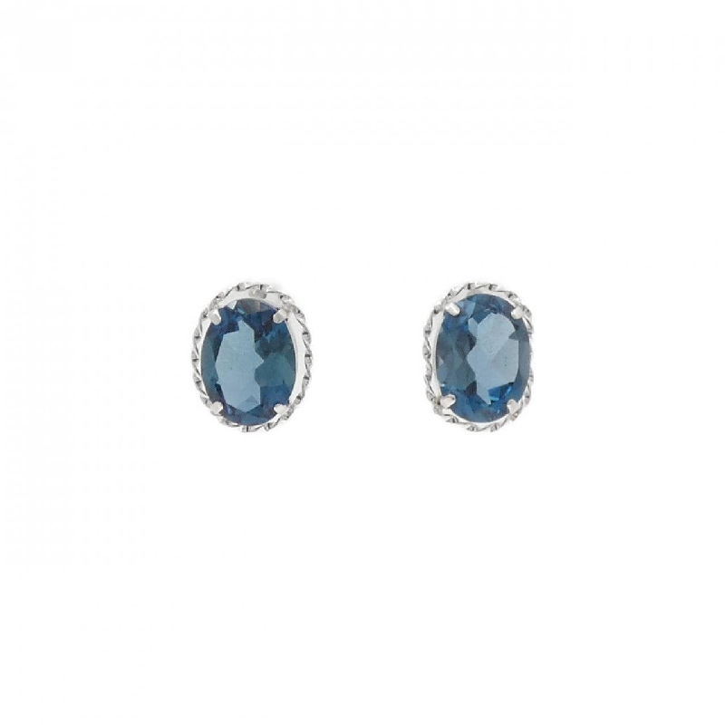 K18WG Blue Topaz Bông tai 2.80CT - Hàng hiệu Chính hãng 869011