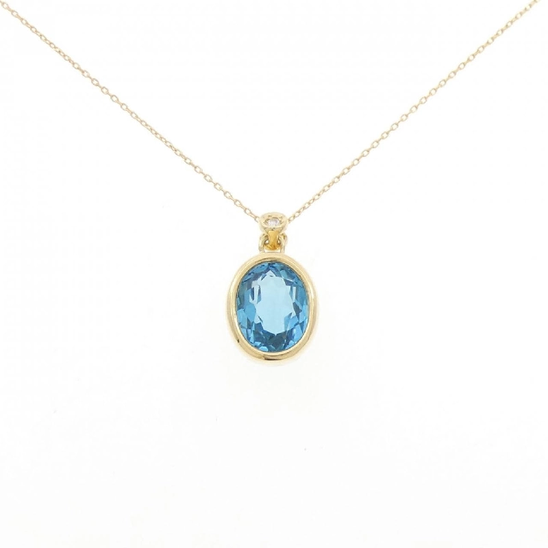 K18YG Blue Topaz Necklace - Hàng hiệu Authentic 861703