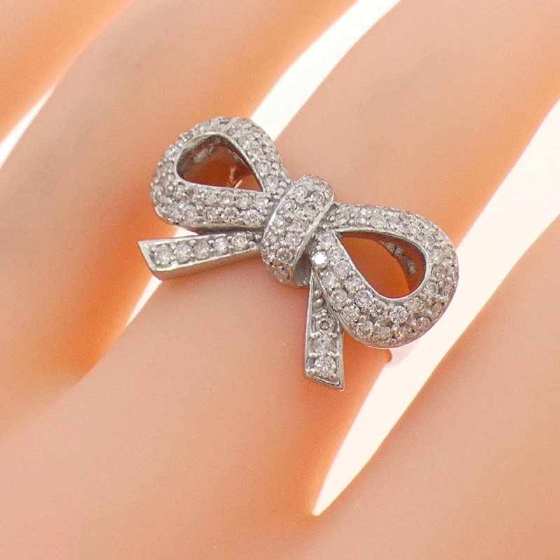 Nhẫn kim cương K18WG hình ruy băng 0.72CT - Hàng hiệu chính hãng 849866