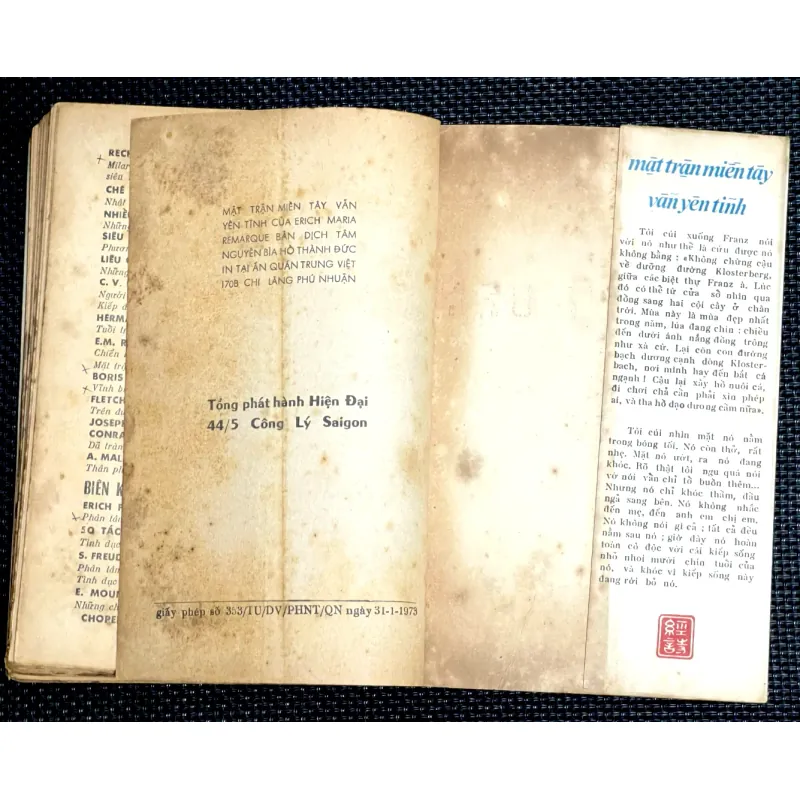 MẶT TRẬN MIỀN TÂY VẫN YÊN TĨNH -  E. MARIA REMARQUE 996972