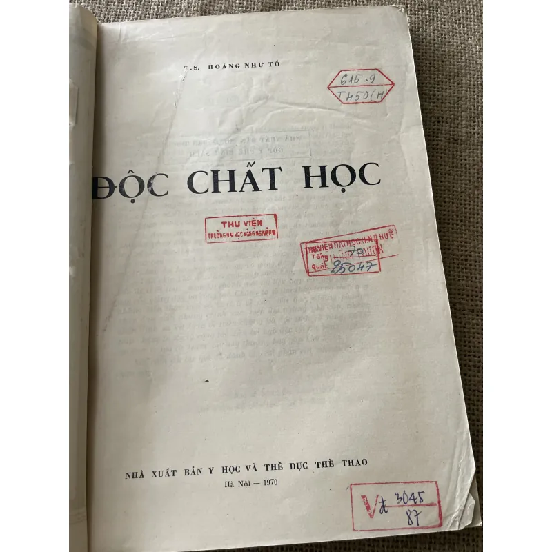 Chất độc hoc - dược sĩ Hoàng Như Tô- sách khổ lớn , 240 trang  796433