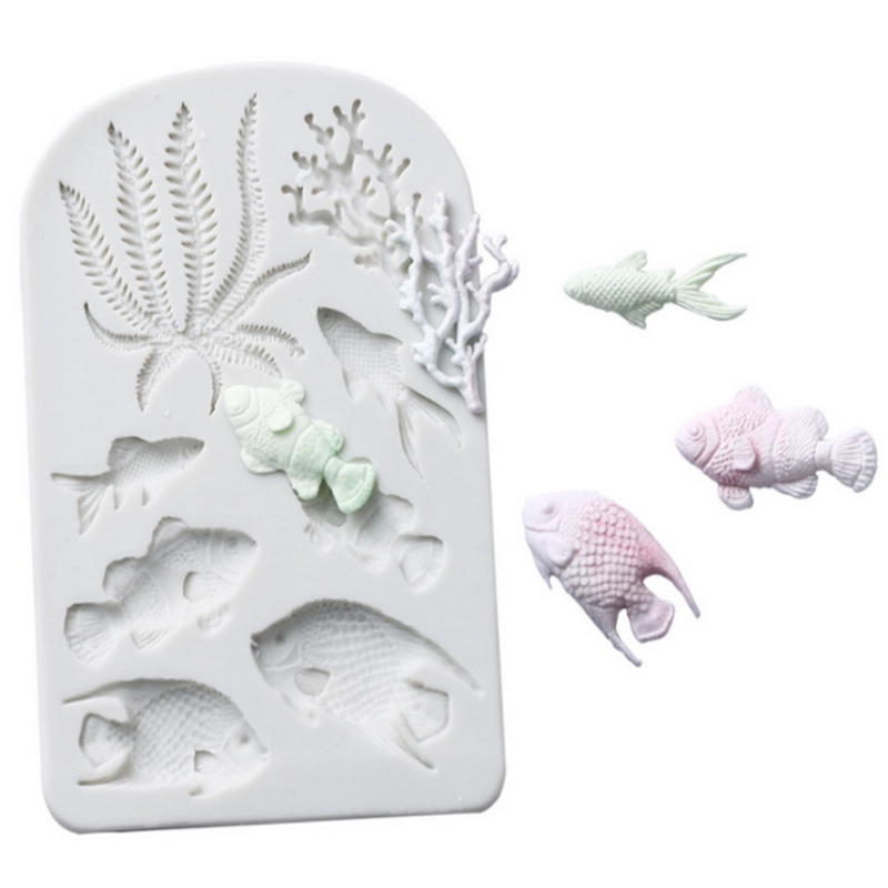 Khuôn silicon làm bánh, rau câu cá biển, san hô, rong biển - Mã số 1098 338222