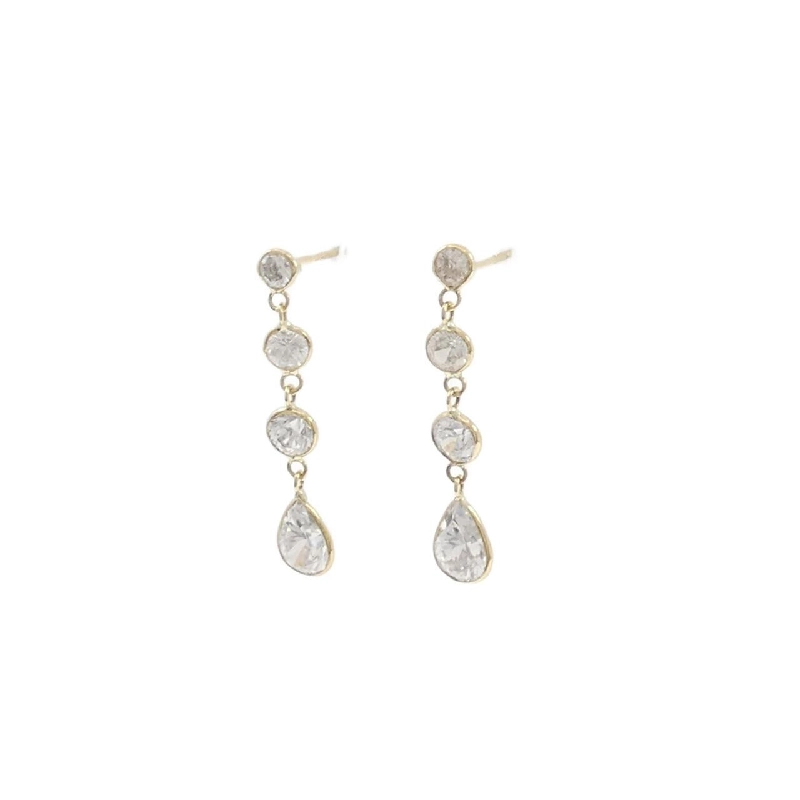 K18YG Bông tai Cubic - Hàng hiệu Chính hãng 868741