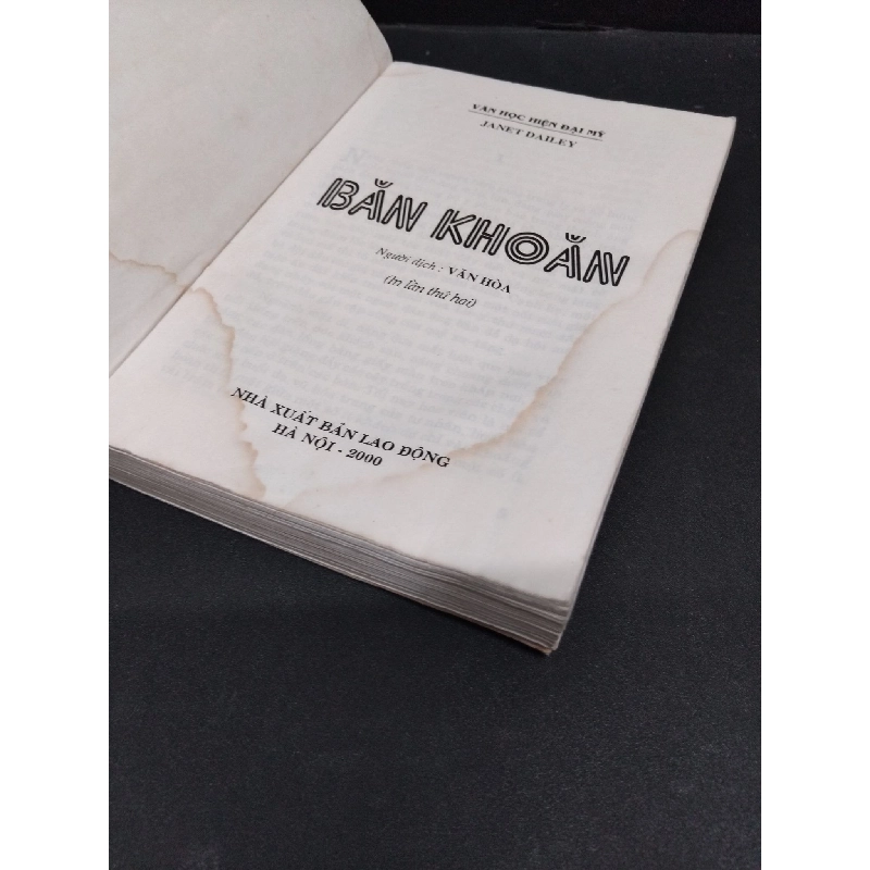 Băn khoăn Janet Dailey mới 70% bẩn bìa, ố, ẩm, gấp bìa, tróc gáy nhẹ 2000 HCM.ASB3010 917719
