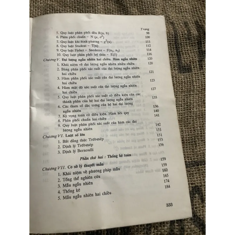 Lý thuyết xác suất & thống kê toán, 330 trang; 1996 1010705