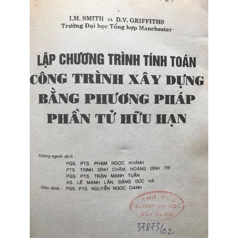 LẬP CHƯƠNG TRÌNH TÍNH TOÁN CÔNG TRÌNH XÂY DỰNG BẰNG PHƯƠNG PHÁP PHẦN TỬ HỮU HẠN 475019