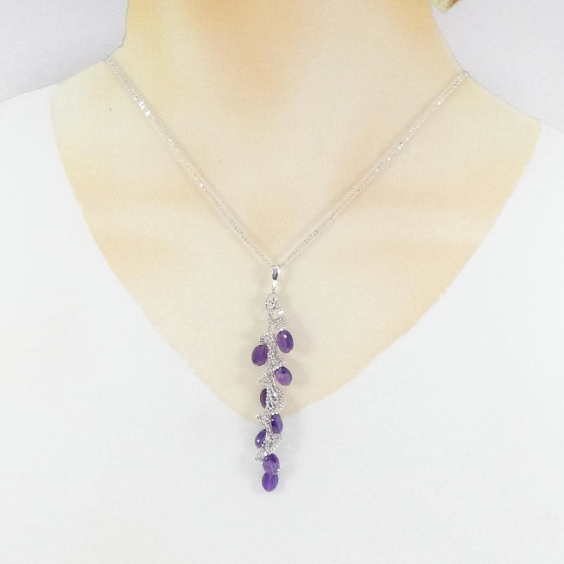 K14WG/K18WG Mặt dây chuyền Amethyst - Hàng hiệu Chính hãng 864246