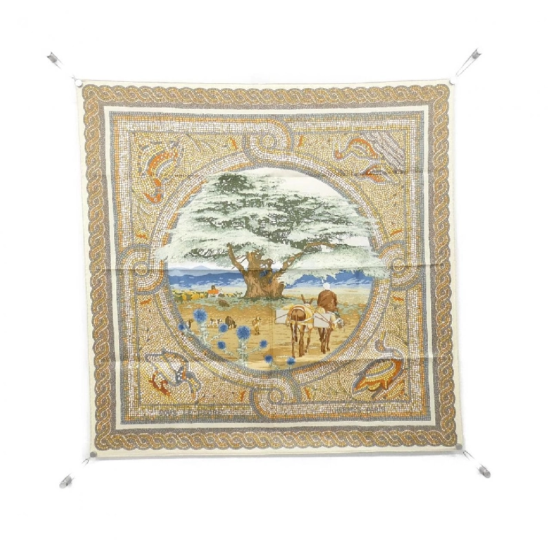 Khăn quàng cổ HERMES SOUS LE CEDRE - Hàng hiệu Chính hãng 624758