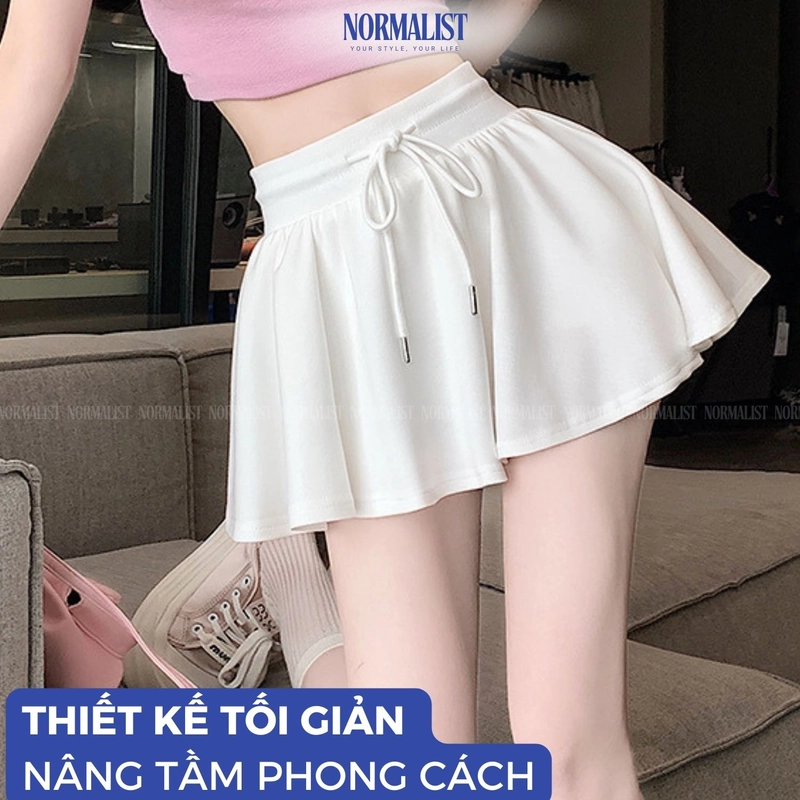 Chân váy dáng xoè Normalist phong cách tối giản, chất cotton thoáng mát da 315969