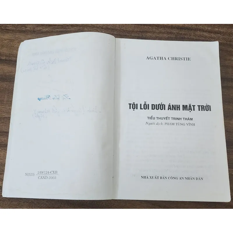 Tiểu thuyết trinh thám của nữ nhà văn Agatha Christie: TỘI LỖI DƯỚI ÁNH MẶT TRỜI (295 tr) 717886