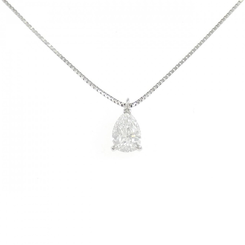 Dây chuyền kim cương PT900/PT850 0.651CT D SI1 hình giọt nước - Hàng hiệu Authentic 873284
