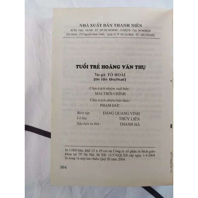 3 quyển - Tuổi Trẻ Hoàng Văn Thụ, Cái Áo Tế, O Chuột • Tác giả Tô Hoài 764269