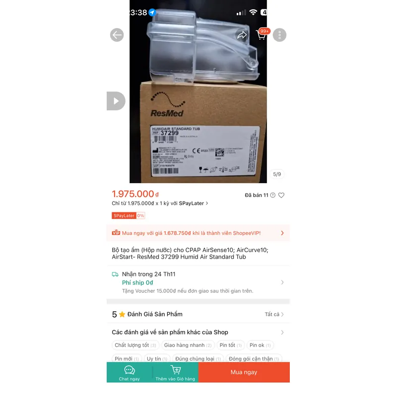 Máy Trợ Thở ResMed AirSense 10 Autoset 705084