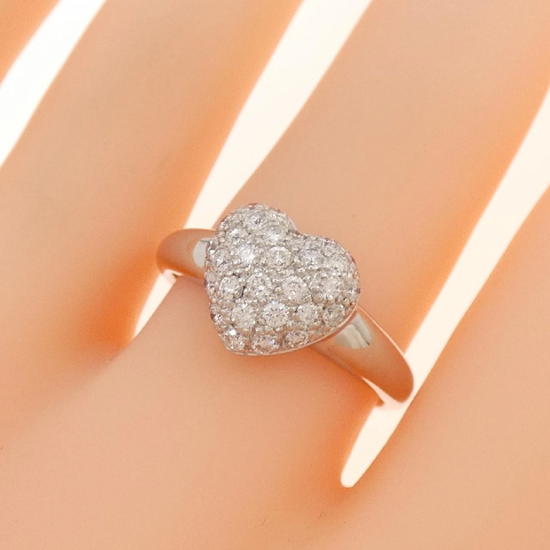 Nhẫn kim cương hình trái tim K18WG 0.50CT 666861