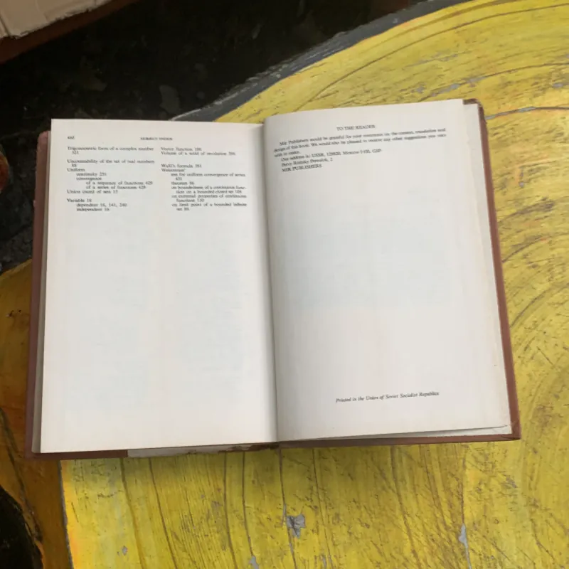 A COURSE OF MATHEMATICAL ANALYSIS VOLUME 1,2- S.M. NIKOLSKY 760760