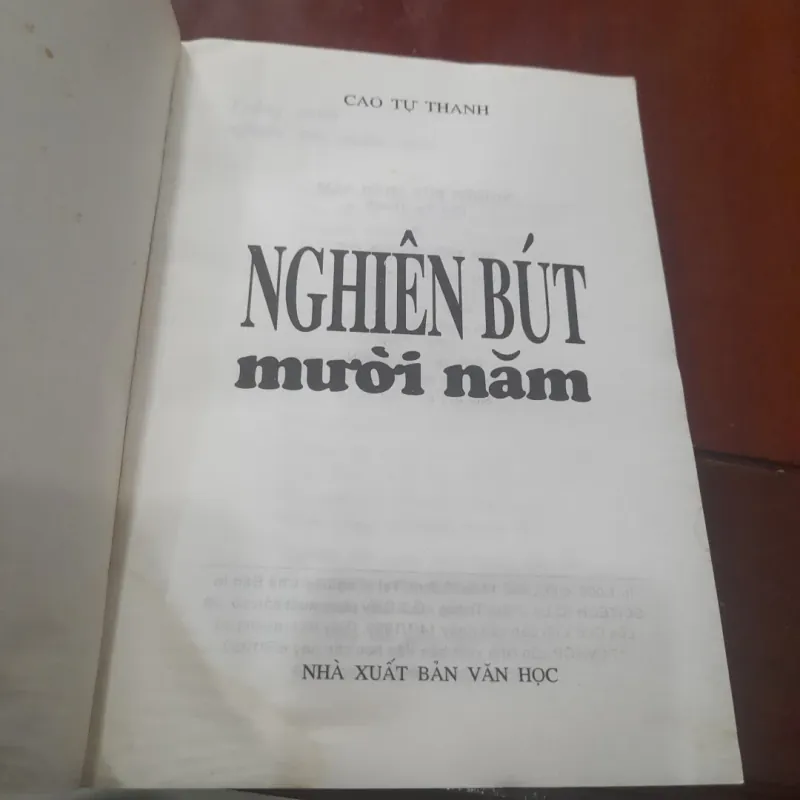 Cao Tự Thanh - NGHIÊN BÚT MƯỜI NĂM 1029956