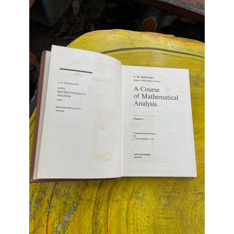 A COURSE OF MATHEMATICAL ANALYSIS VOLUME 1+2 - S.M.NIKOLSKY 543856