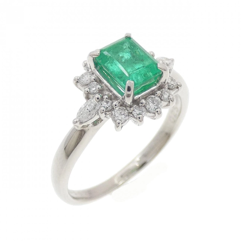 Nhẫn Emerald PT900 0.78CT - Hàng hiệu Chính hãng 852832