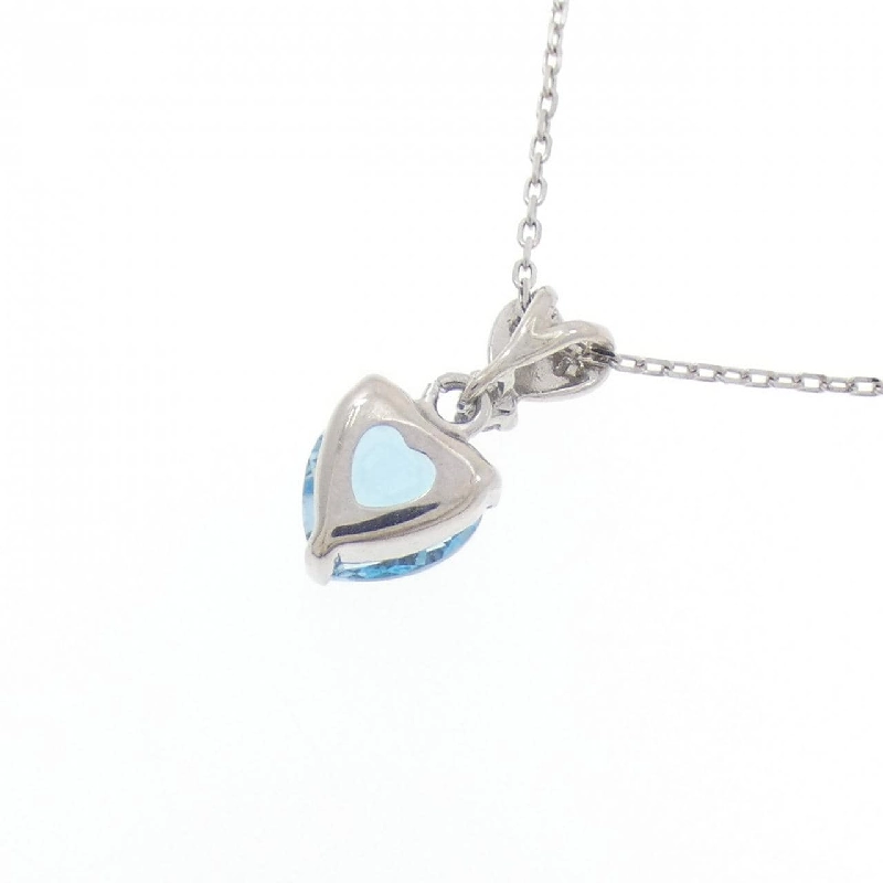 K10WG Heart Blue Topaz Necklace - Hàng hiệu Authentic 857475