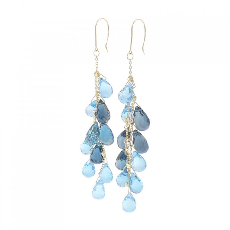 Bông tai Blue Topaz ba màu K18 - Hàng hiệu Authentic 867342