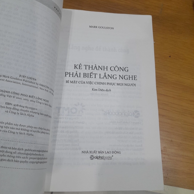 Mark Goulston - Kẻ THÀNH CÔNG phải biết LẮNG NGHE 358242