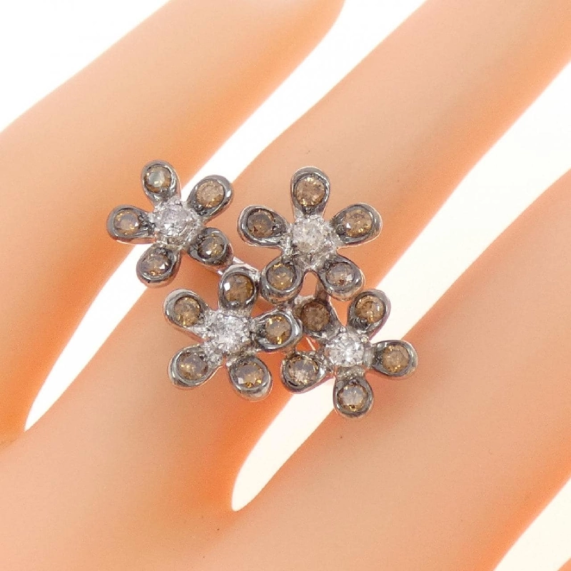 Nhẫn kim cương 750WG hoa 0.20CT 673227