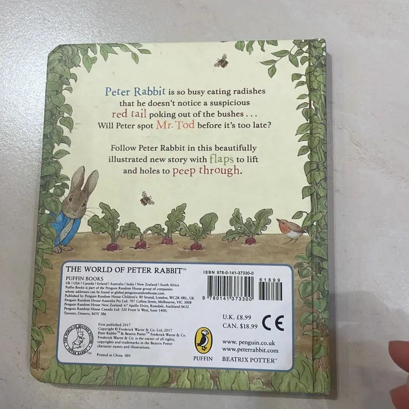NGOẠI VĂN sách tiếng anh trẻ em PETER RABBIT - a peep-inside Tale - truyện kinh điển hay 1027884