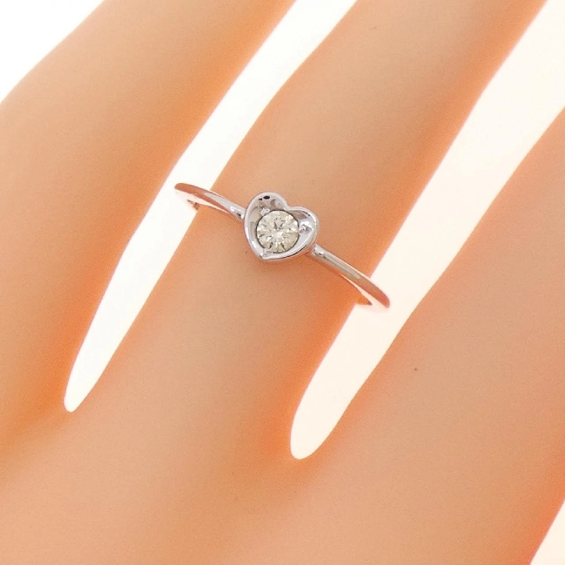 Nhẫn kim cương hình trái tim K10WG 0.08CT - Hàng hiệu chính hãng 853015
