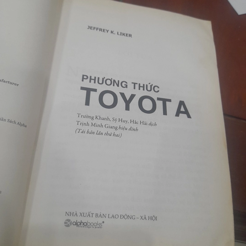Jeffrey K. Liker - PHƯƠNG THỨC TOYOTA, 14 nguyên lý quản trị nổi tiếng 463241