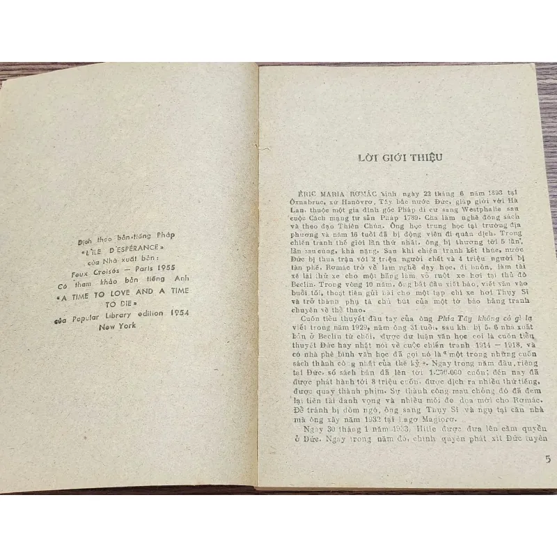 THỜI GIAN ĐỂ SỐNG VÀ THỜI GIAN ĐỂ CHẾT
-
Tác giả: Erich Maria Remarque - Dịch giả: Lê Phát 705071