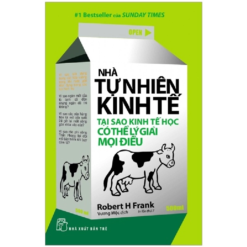 Nhà Tự Nhiên Kinh Tế - Tại Sao Kinh Tế Học Có Thể Lý Giải Mọi Điều - Robert H. Frank (Mới 100%) Phân tích kinh tế, NXB Trẻ - SÁCH ĐẠI HỌC 490044