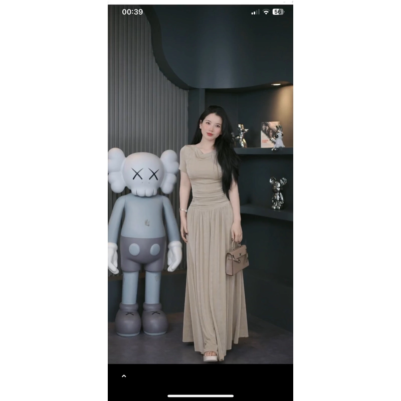 Váy maxi trễ vai mặc 3 kiểu size L (Mới nguyên tem mác) 443042