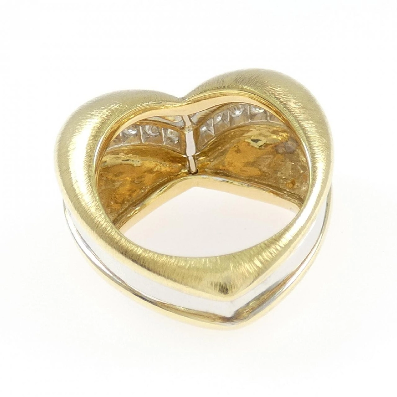 Nhẫn kim cương hình trái tim K18YG/K18WG 0.42CT - Hàng hiệu chính hãng 851219